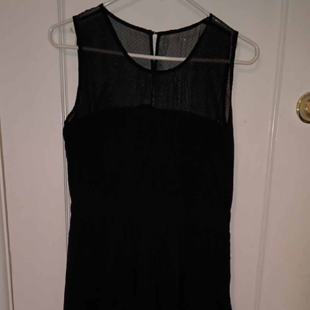 NWT Doe & Rae | Black Mesh Midi Dress